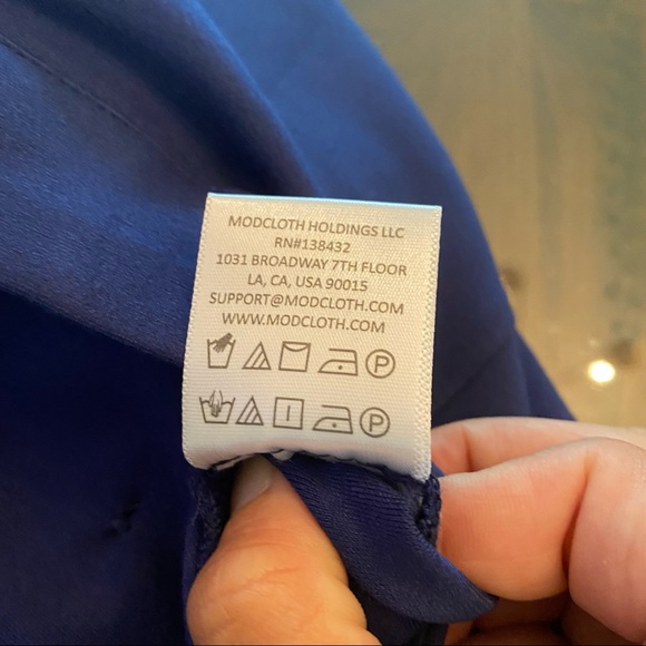 ModCloth Blue Ponte A Line Skirt NWT Blue - Picture 8 of 13